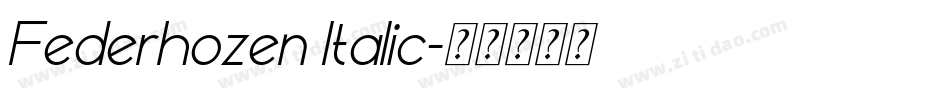Federhozen Italic字体转换